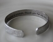 Thank You Mom Aluminum Cuff Bracelet