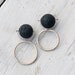 Black Lava Rock Santorini Ring - Sterling Silver Ring - Geometric Eccentric Ring - Wearable Art - Black Jewel - Architectural Ring