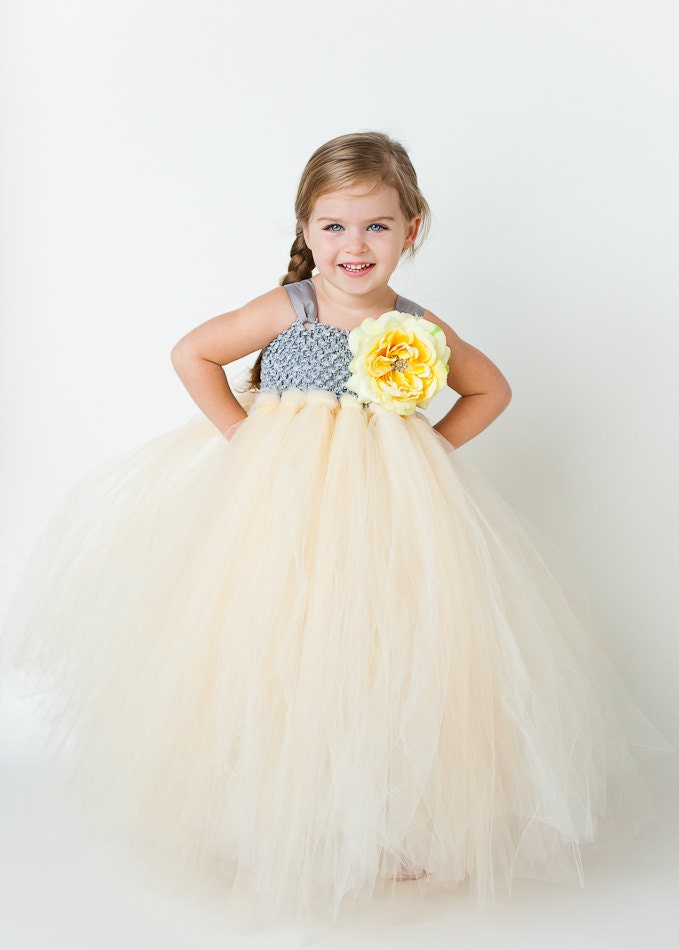 Anastasia Flower Girl Tutu Dress with Vintage Rose