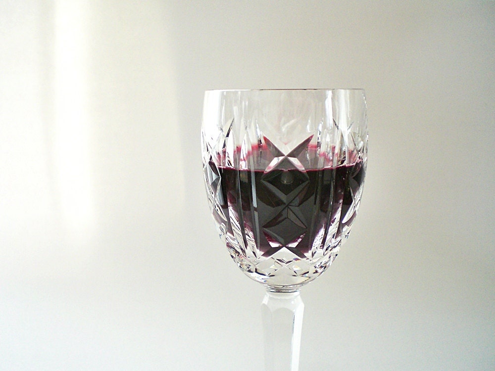 Vintage Wine Glass, Waterford Crystal Stemware, Luxe Wedding Gift