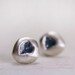 aquamarine sparkly silver post earrings sterling silver post earrings glitter studs