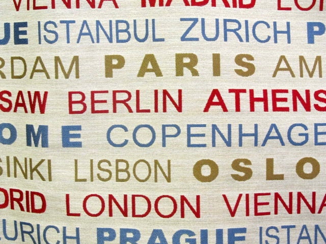 GREAT CITIES tapestry fabric