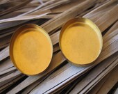 Vintage Brass Oval Bezel Settings x 4 pcs