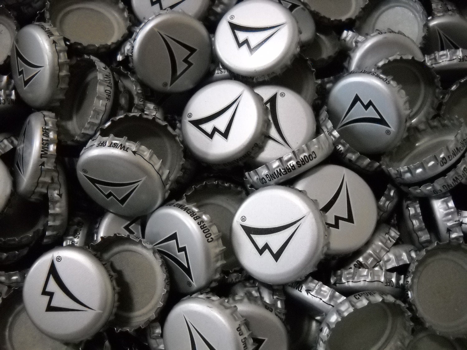 Beer Bottle Caps Repurpose Crafts and More 50 Silver Coors Caps