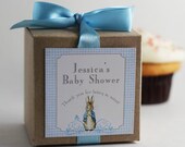 Sweet Peter Rabbit...One Dozen Personalized Cupcake Mix Baby Shower Favors