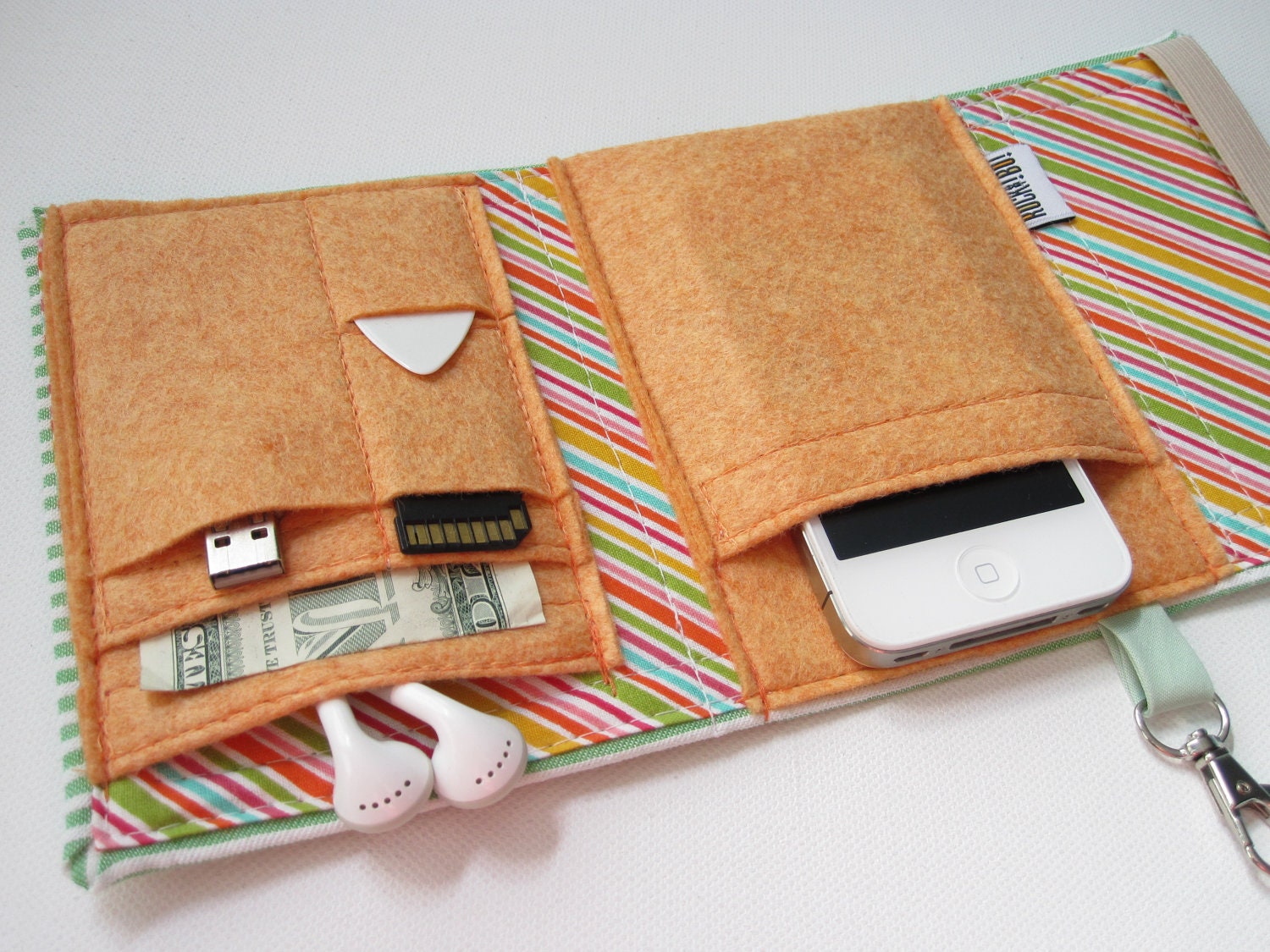 Nerd Herder gadget wallet in Fruit Stripe for iPhone 5,  Android, iPhone, MP3, digital camera, smartphone, guitar picks