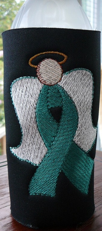 Ovarian Cancer Bottle Cozy - Angel
