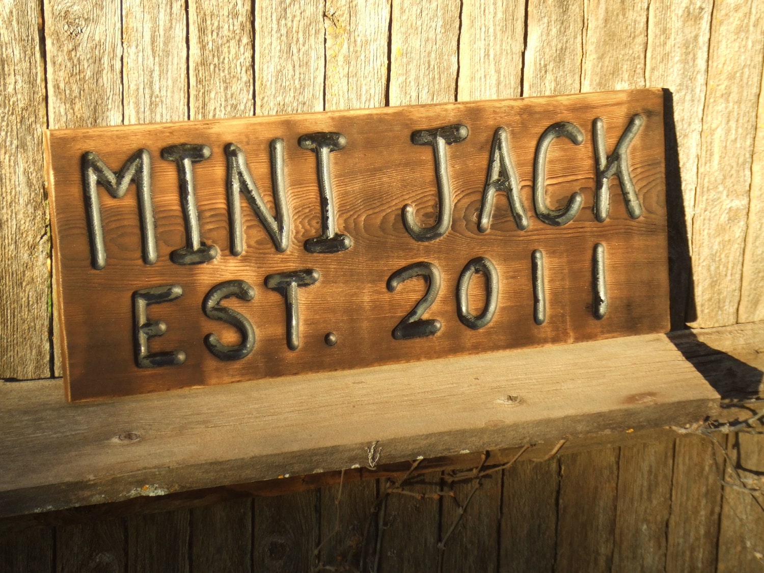 CUSTOM wood  sign -- hand carved -- rustic un painted -- your name or numbers on reclaimed western cedar