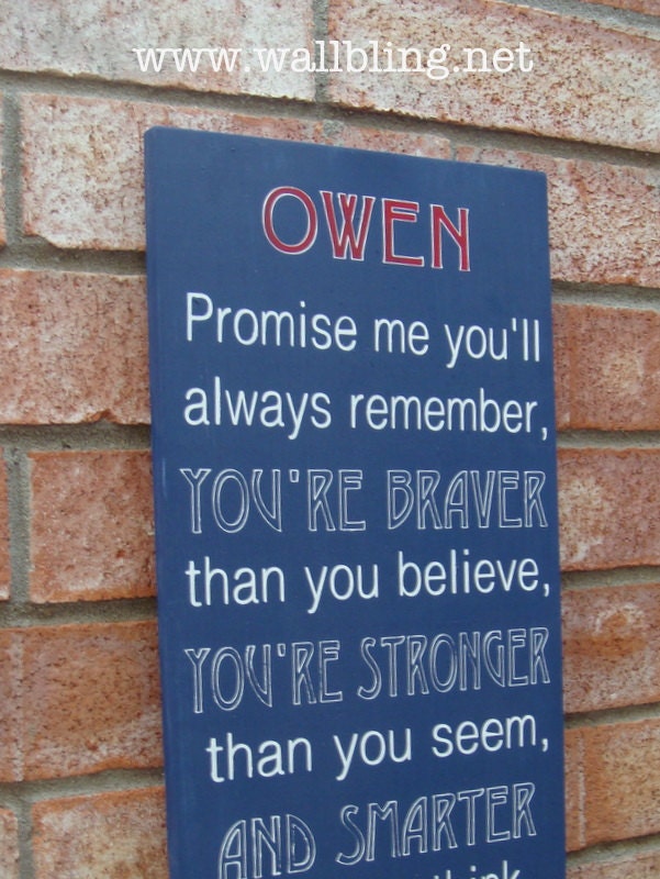 Personalized Promise Me You'll Always Remember... Christopher Robin to Winnie the Pooh - Hand Painted Wood Sign
