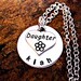 Daughter Necklace, Personalized Hand Stamped Charm Necklace, Daughter Necklace