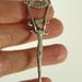 Angel Hadyn Holds On To Hope - Up Cycled Sterling Silverware, And PMC - Art Jewelry Pendant - 882