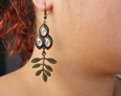 Lord of The Rings - Earrings - Leaves of Lothlórien & Elven Gem Earrings