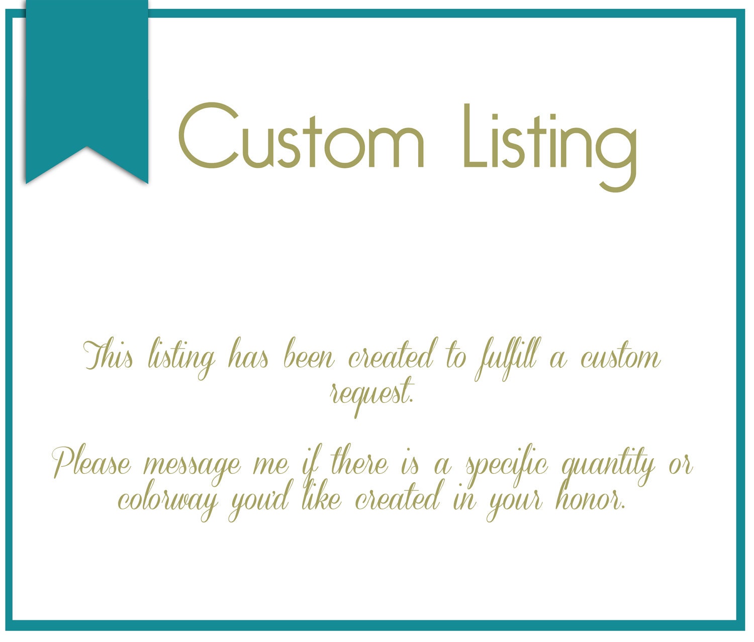 Custom listing for Lauren