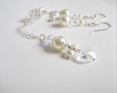 Bridal necklace, weddings, jewelry, neckalce, jewelry set, Bridal Accessories, dangle earrings, pearl earrings, Swarovski jewelry