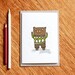 Square Bear - Greeting Card - Christmas card