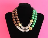 SALE - Tribal Wood Necklace - One of a Kind