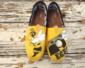 Custom hand painted TOMS, high school team spirit, go yearbook