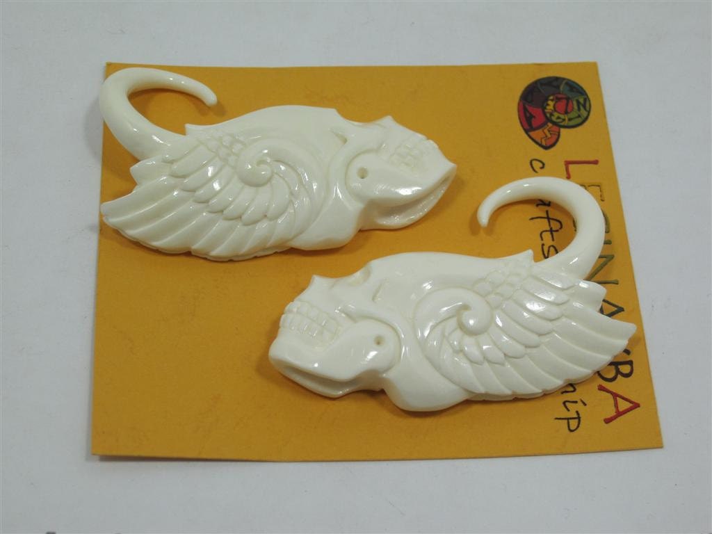 gauge bone tribal earrings