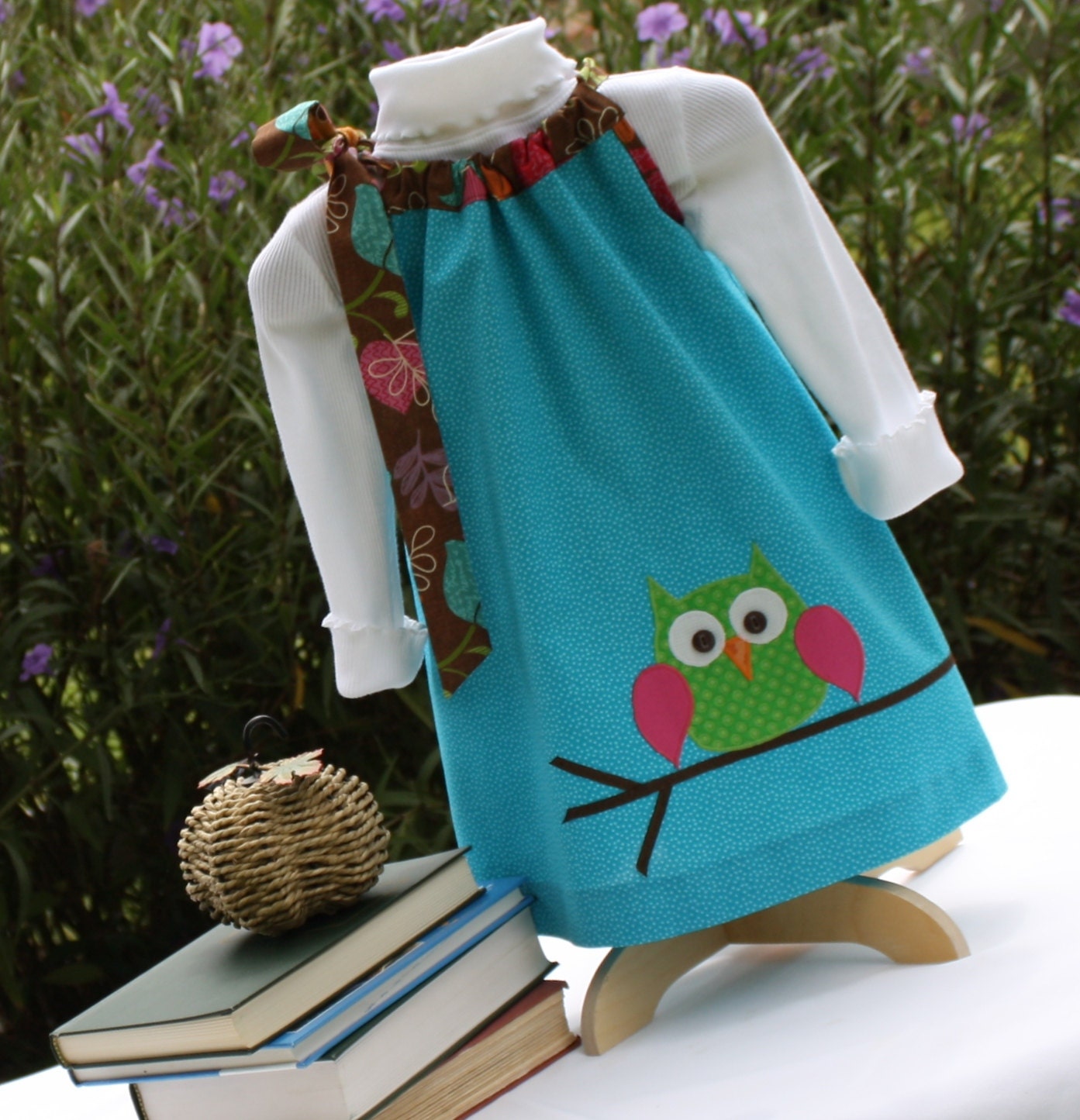 Turquoise Owl Dress