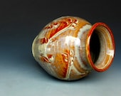Flower Vase Pottery Honey Glaze B