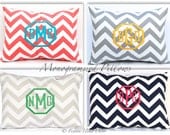 MEMORIAL DAY SALE Monogrammed Pillow Personalized Home Decor Chevron Pillow Cover Monogrammed Gift 12 x 16 Personalized Kids Gift Wedding G