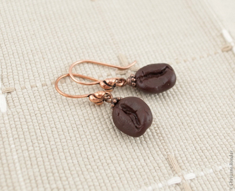Coffee Beans Earrings - Cute Jewelry, Coffee Jewelry, Gifts Under 15 USD