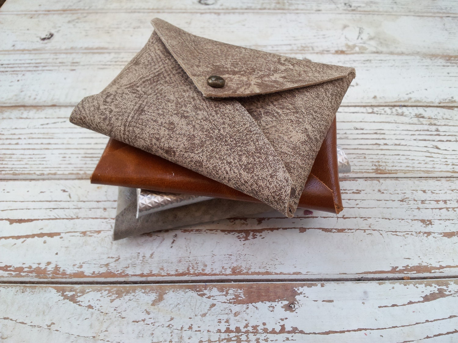 Business Card Leather Holder, Envelope Case, leather wallet