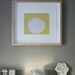 Yellow, grey and white seed screen print, original and handmade with lovely linear detail, a great little print for a modern home.