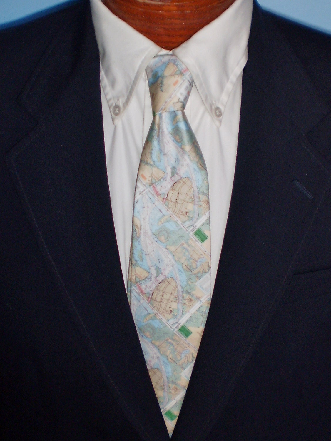 Charleston Harbor Map Tie