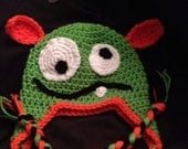 Silly Monster Crochet Winter Hat YOU CHOOSE COLORS