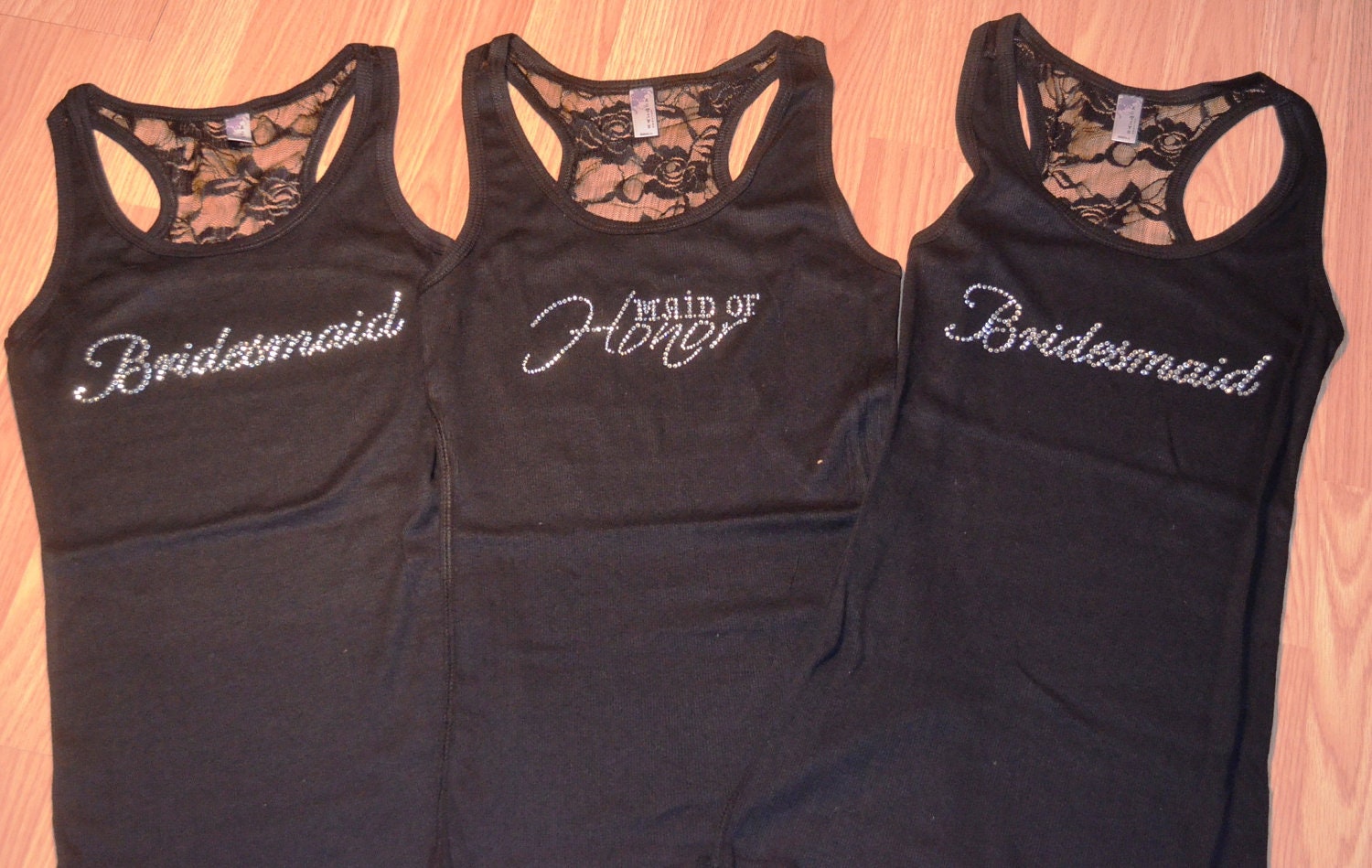 4 Bridesmaid half Lace Tank Top Shirt: Bride. Maid of honor. Bridal Party Shirts. Wedding Party Tank Top. Bride To Be Clothing.