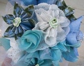 The Blues Origami Lace Bouquet 6-7 Kusudama Flowers