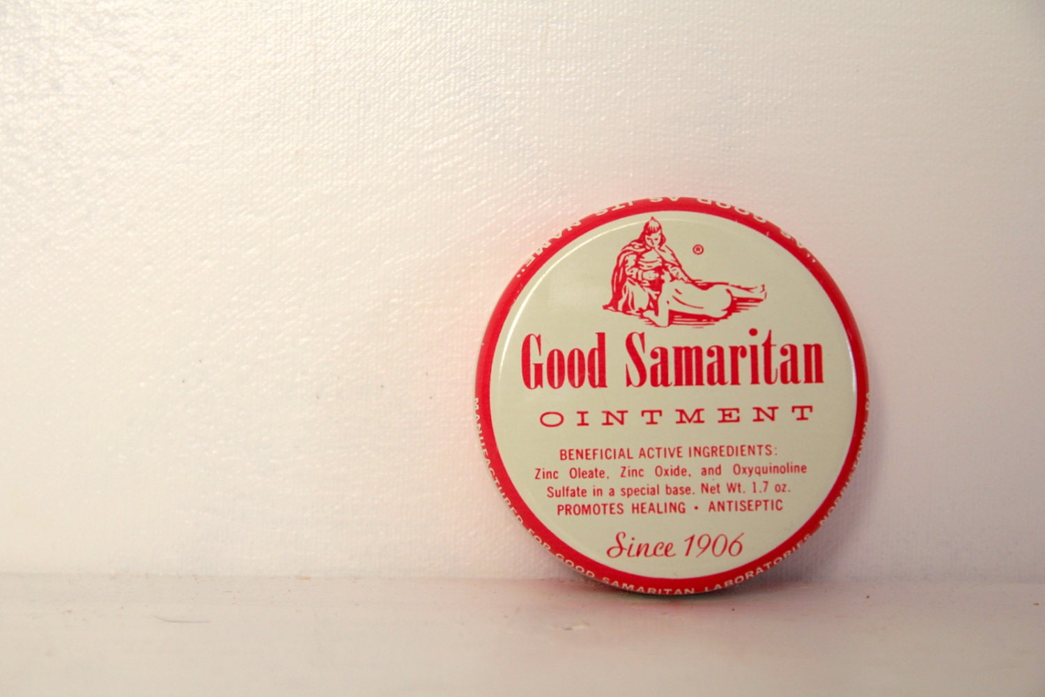 Vintage Good Samaritan Ointment Tin with Original Box