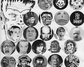 spooky halloween horror buttons pins