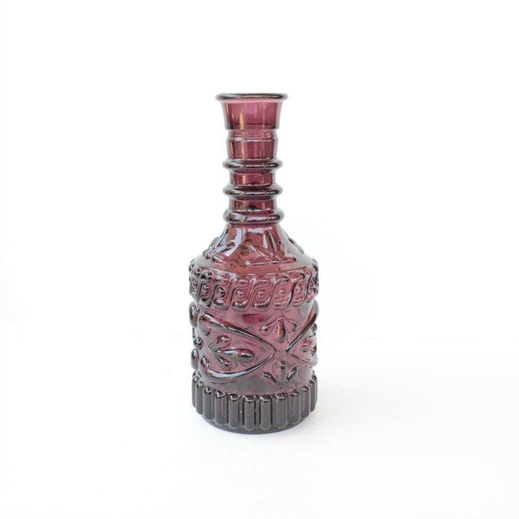 Vintage wine decanter bottle KY DR8-230 plum - AGardenCottage