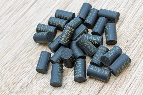 BLACK Craft Wine Corks - Synthetic Black Corks for crafting, DIY supply, 24 wine corks, quotes