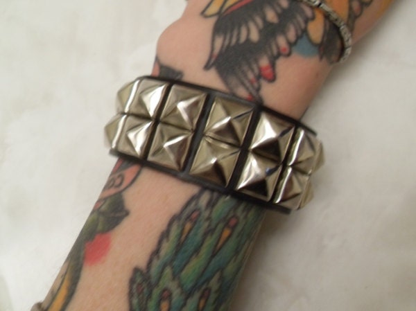 Vintage Pyramid Stud Bracelet Goth Bondage