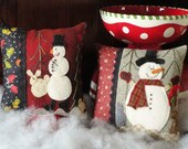 Two Silly Snowmen, A Pattern to Make Two Small Wool Pillows