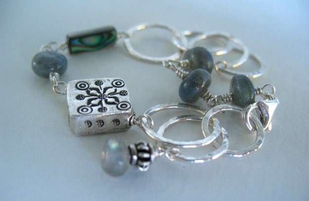 Labradorite Bracelet Sterling Silver Jewelry Gemstone Jewelry