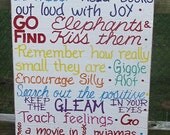 How to Really Love a Child SIGN Subway Custom Color Distressed primitive family Rules Handmade Hand-painted Wooden 12x36 WHAGN Made to Order