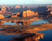 Lake Powell low water reflections Padre Bay