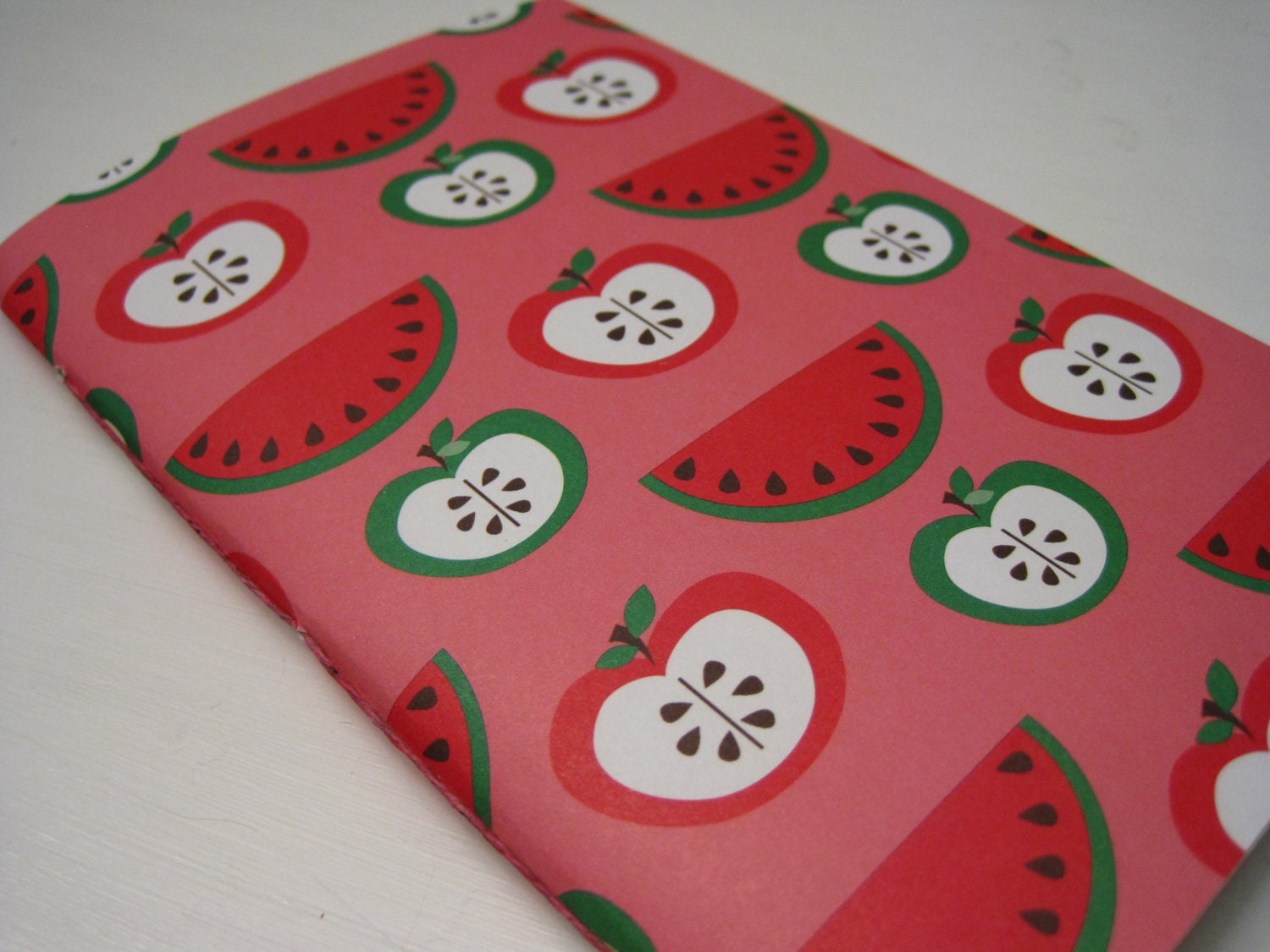 Jotter Journal Notebook Pink Apples and Watermelon slices with  Blank Pages