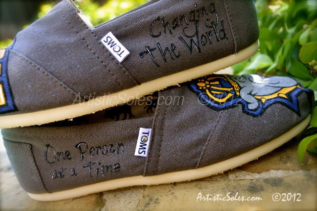 University Custom Painted TOMS Shoes