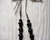 Chunky crystals necklace : Black & Gray