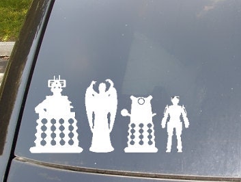Enemies of The Doctor Car Sticker set of 4