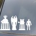 Enemies of The Doctor Car Sticker set of 4