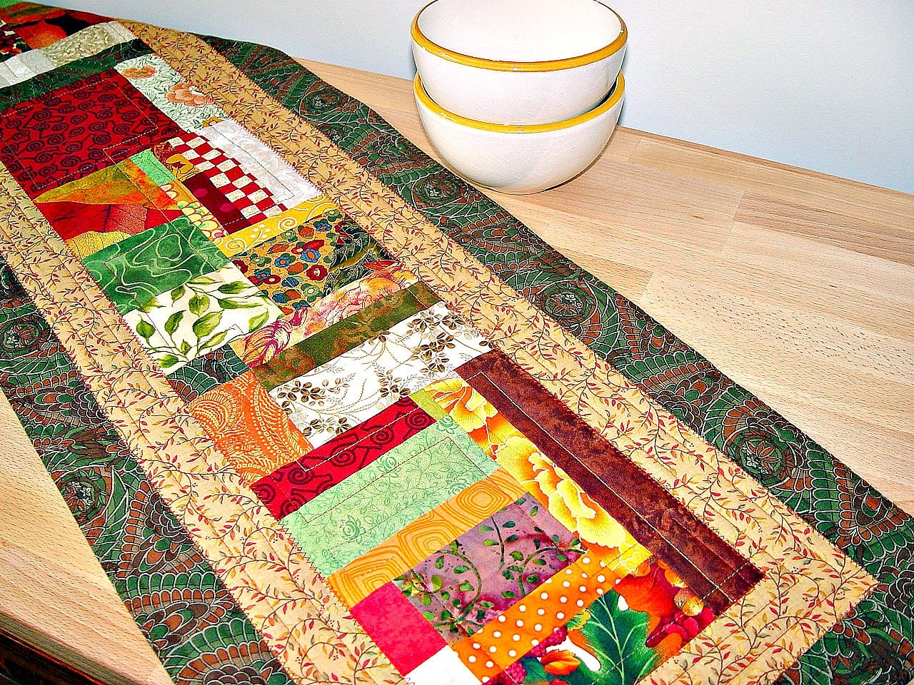 Fall Table Runner Modern Autumn