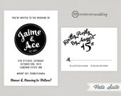 Veda Modern Bold Printable Digital Wedding Invitation