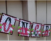 Handmade Banner - Custom made - GO GREEN - Name Banner Happy Birthday Baby Shower Bridal Shower