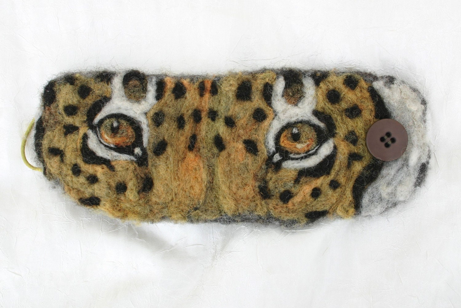 Wild Cat Eyes Felt Cuff Needlefelt Design Wearable Art